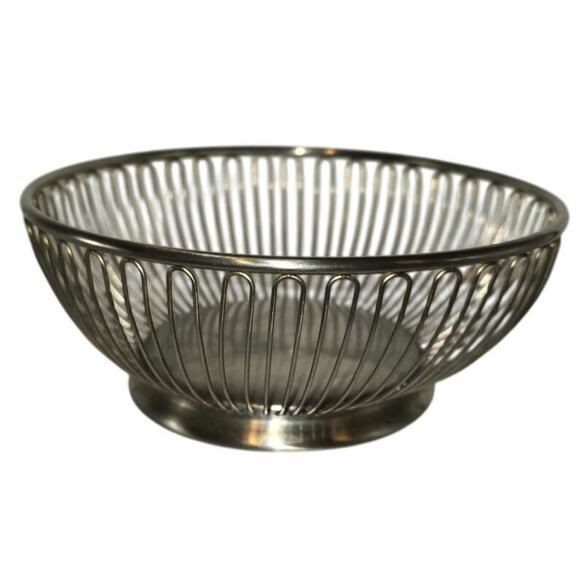 Vtg WMF CROMARGAN Round Wire STAINLESS BASKET Fruit Bowl Mid Century Modern‎ VGC - Picture 1 of 5